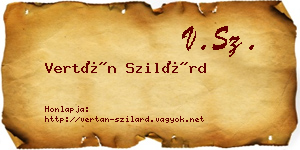 Vertán Szilárd névjegykártya