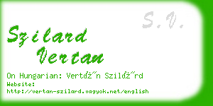 szilard vertan business card